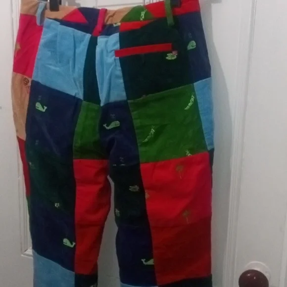 Lilly Pulitzer Multicolor Patchwork  Corduroy Pants - Picture 9 of 11